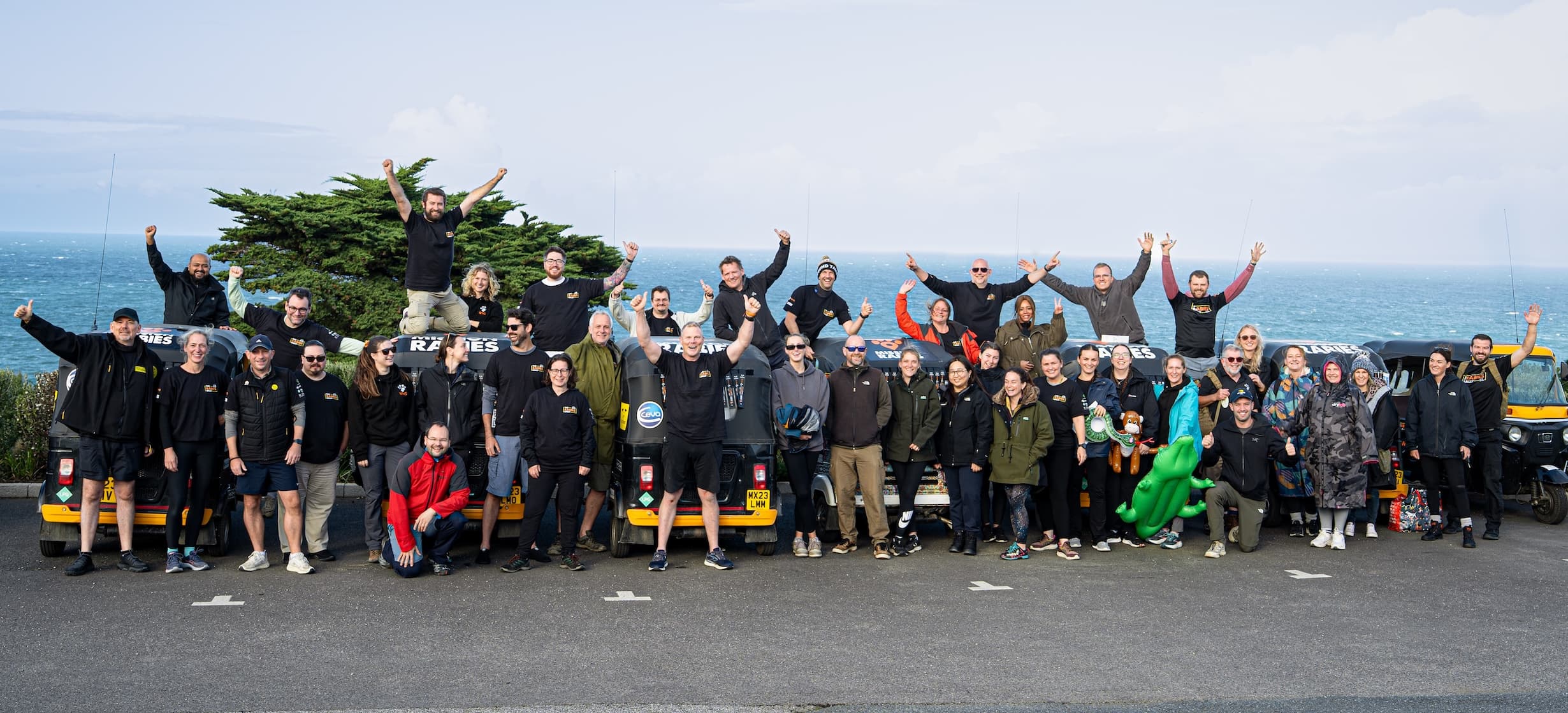 Teams at the starting point